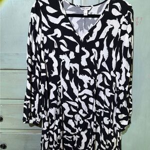 Nine West Long‎ Sleeve Abstract Dress Size L